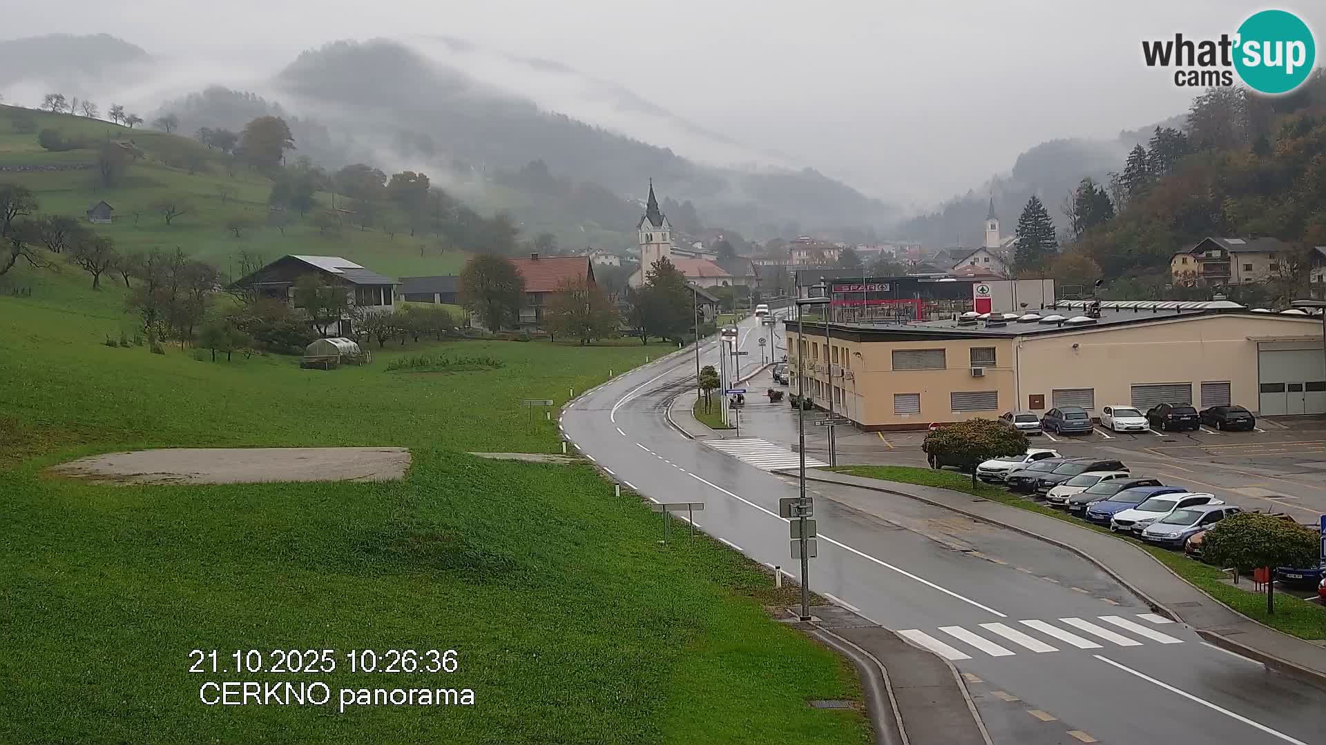 Cerkno entrada a la ciudad Webcam en vivo