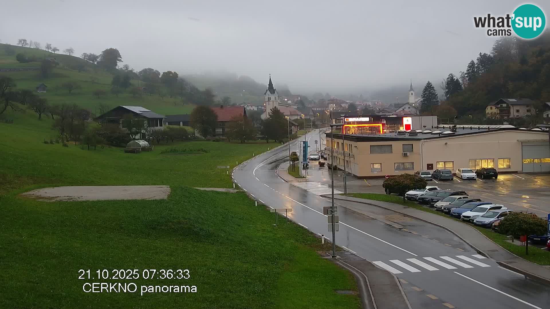 Webcam en direct – Entrée de la ville de Cerkno