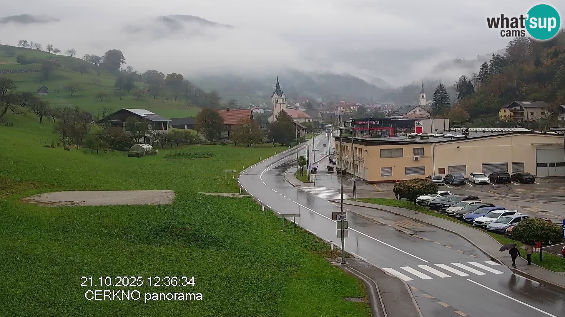 Webcam en direct – Entrée de la ville de Cerkno