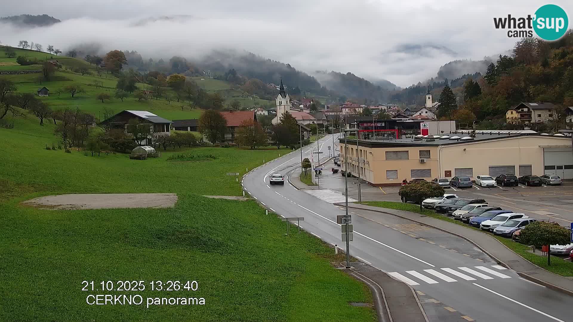 Webcam en direct – Entrée de la ville de Cerkno