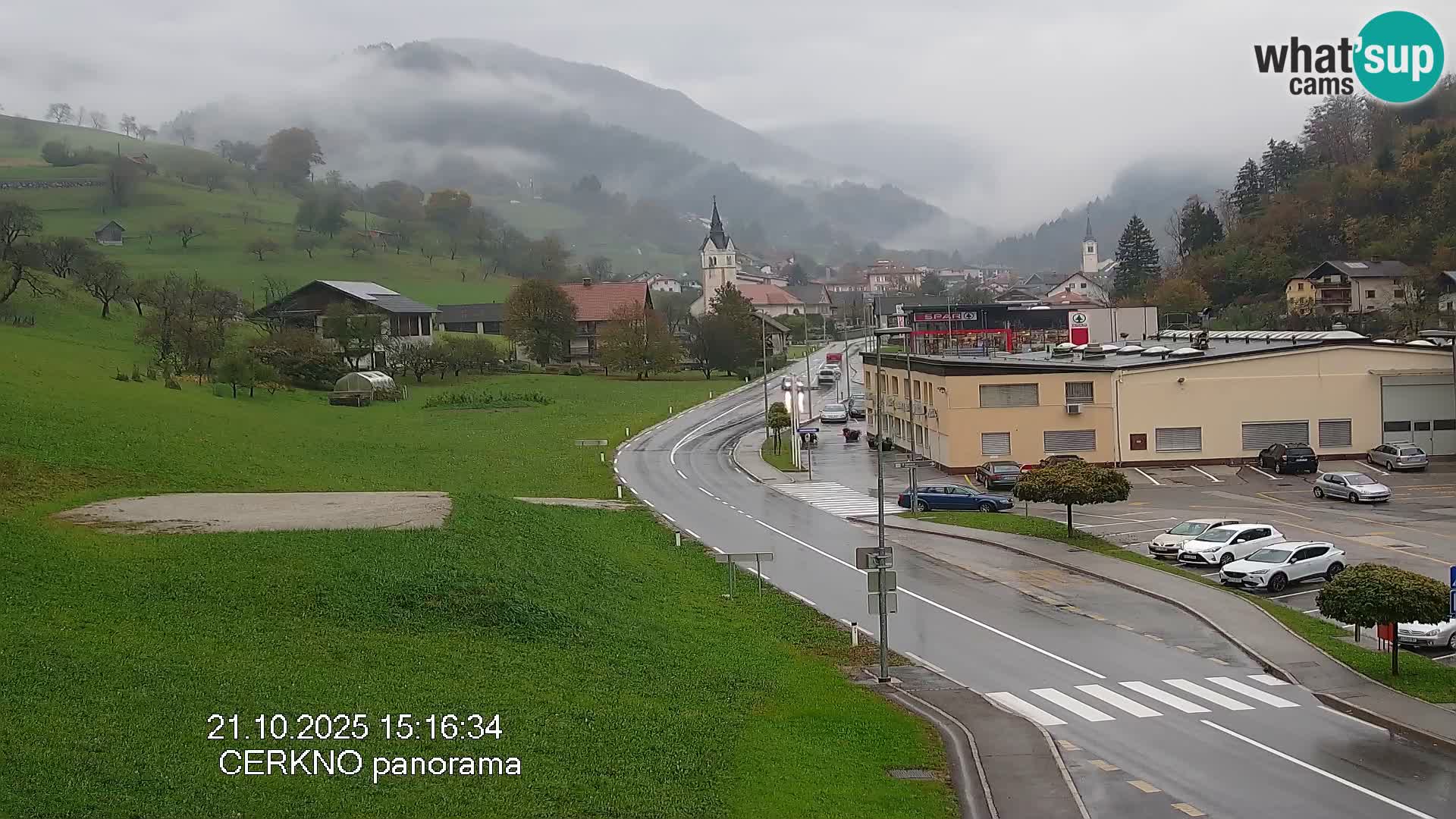 Cerkno city entrance Live Webcam