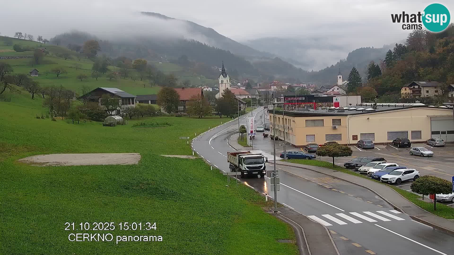 Cerkno entrada a la ciudad Webcam en vivo