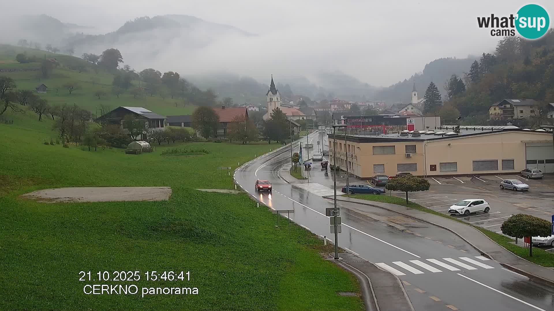 Cerkno city entrance Live Webcam