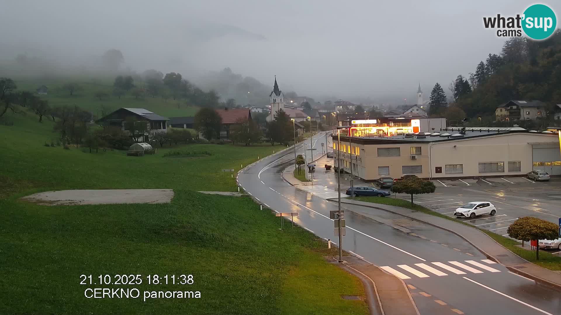 Cerkno city entrance Live Webcam