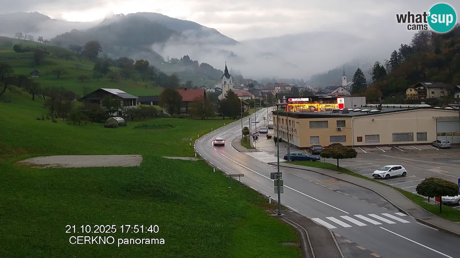 Cerkno city entrance Live Webcam
