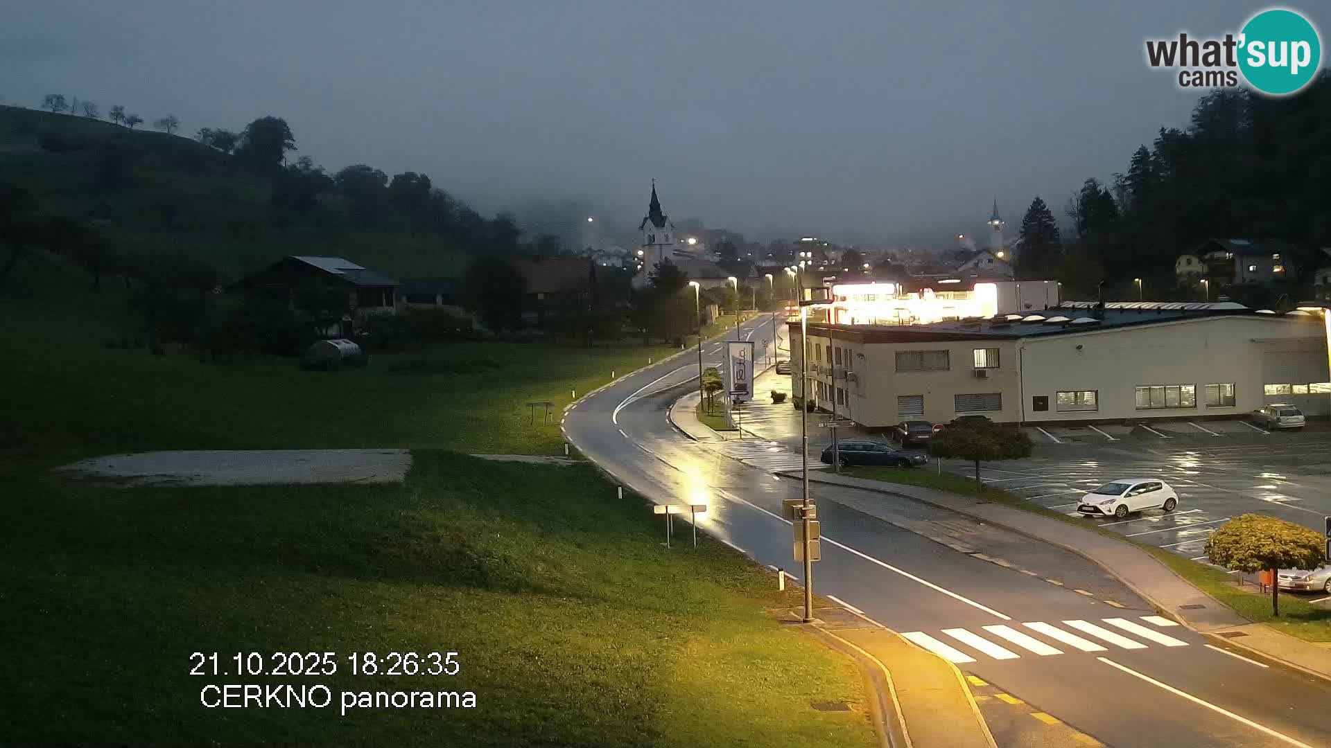 Webcam en direct – Entrée de la ville de Cerkno