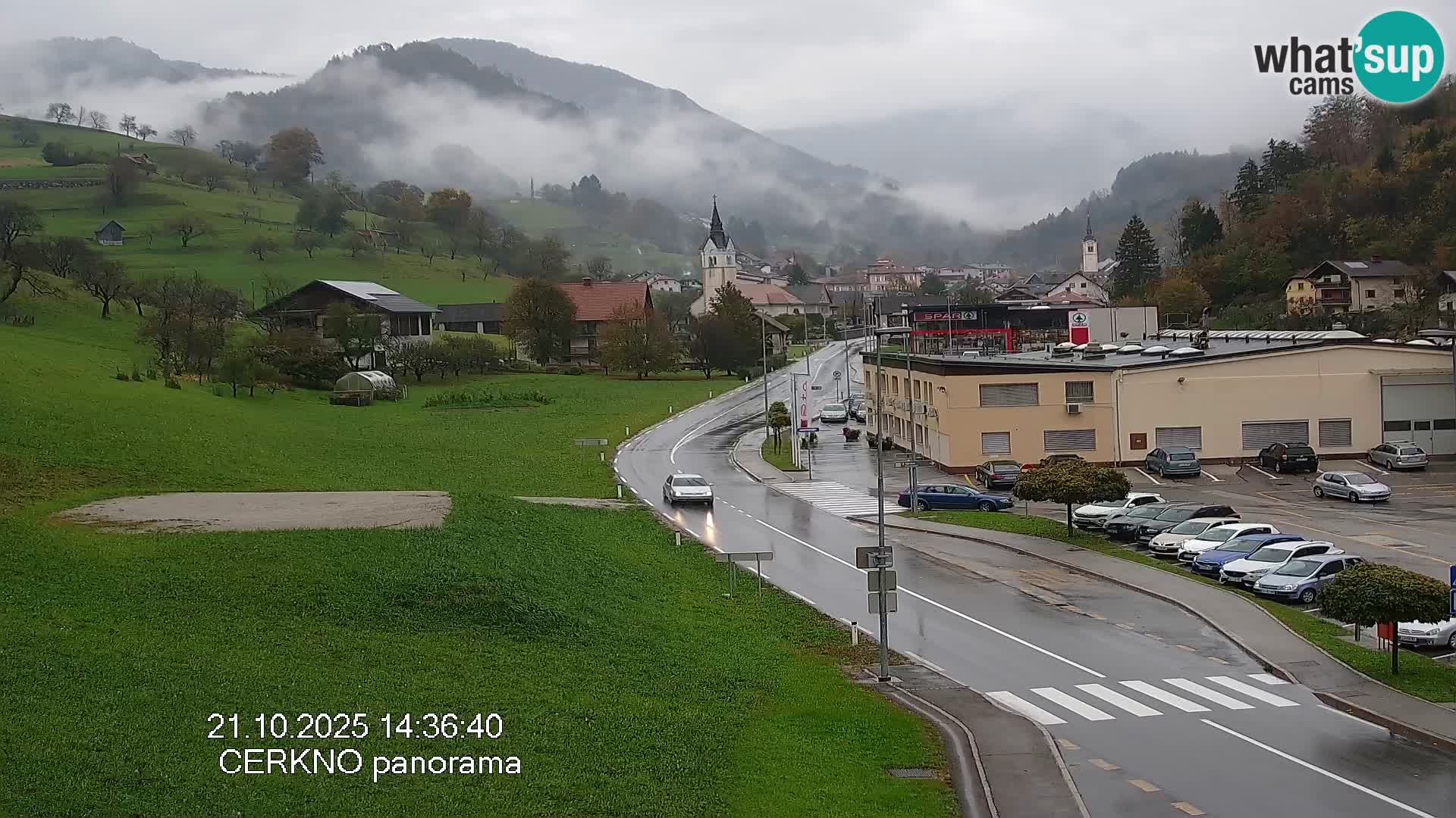 Cerkno city entrance Live Webcam