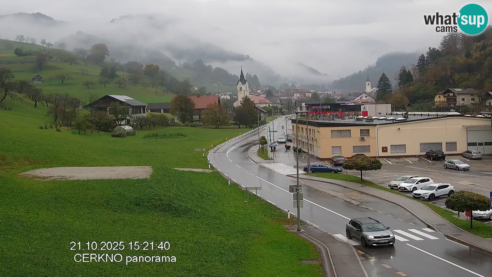 Cerkno city entrance Live Webcam