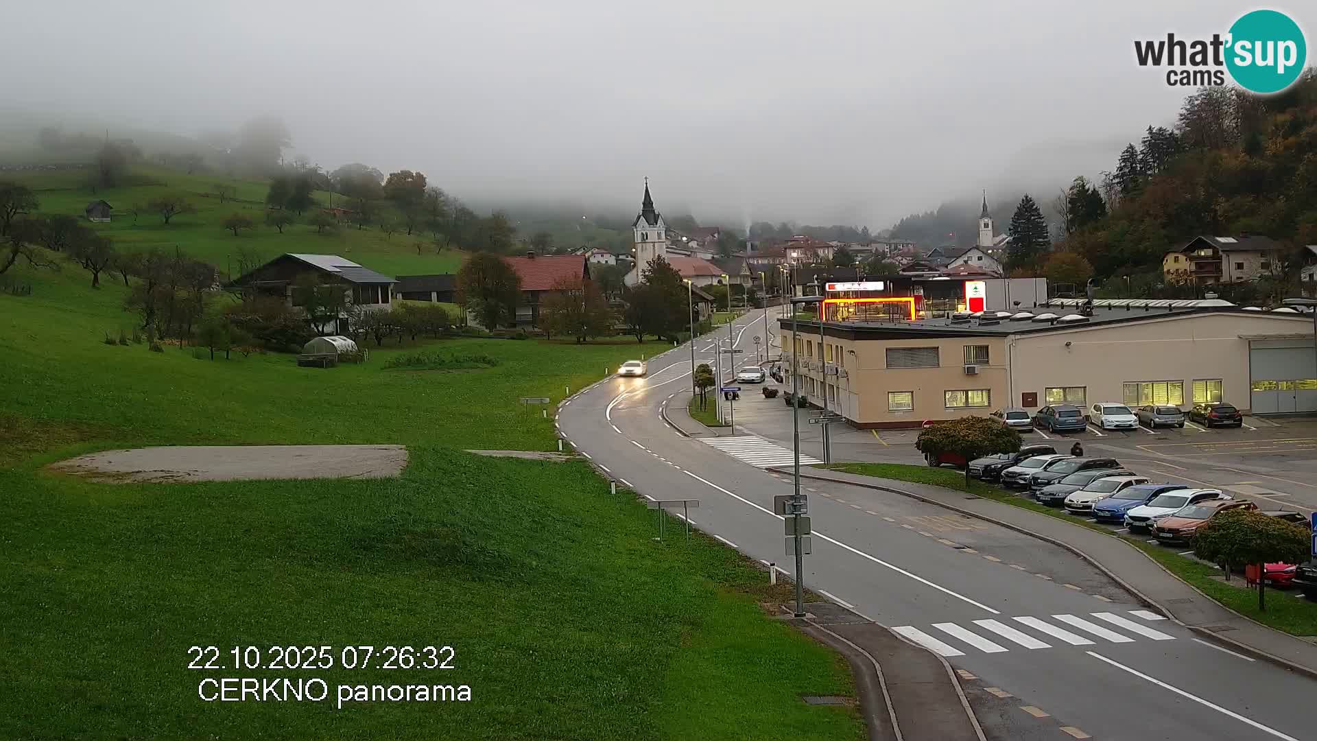 Cerkno city entrance Live Webcam