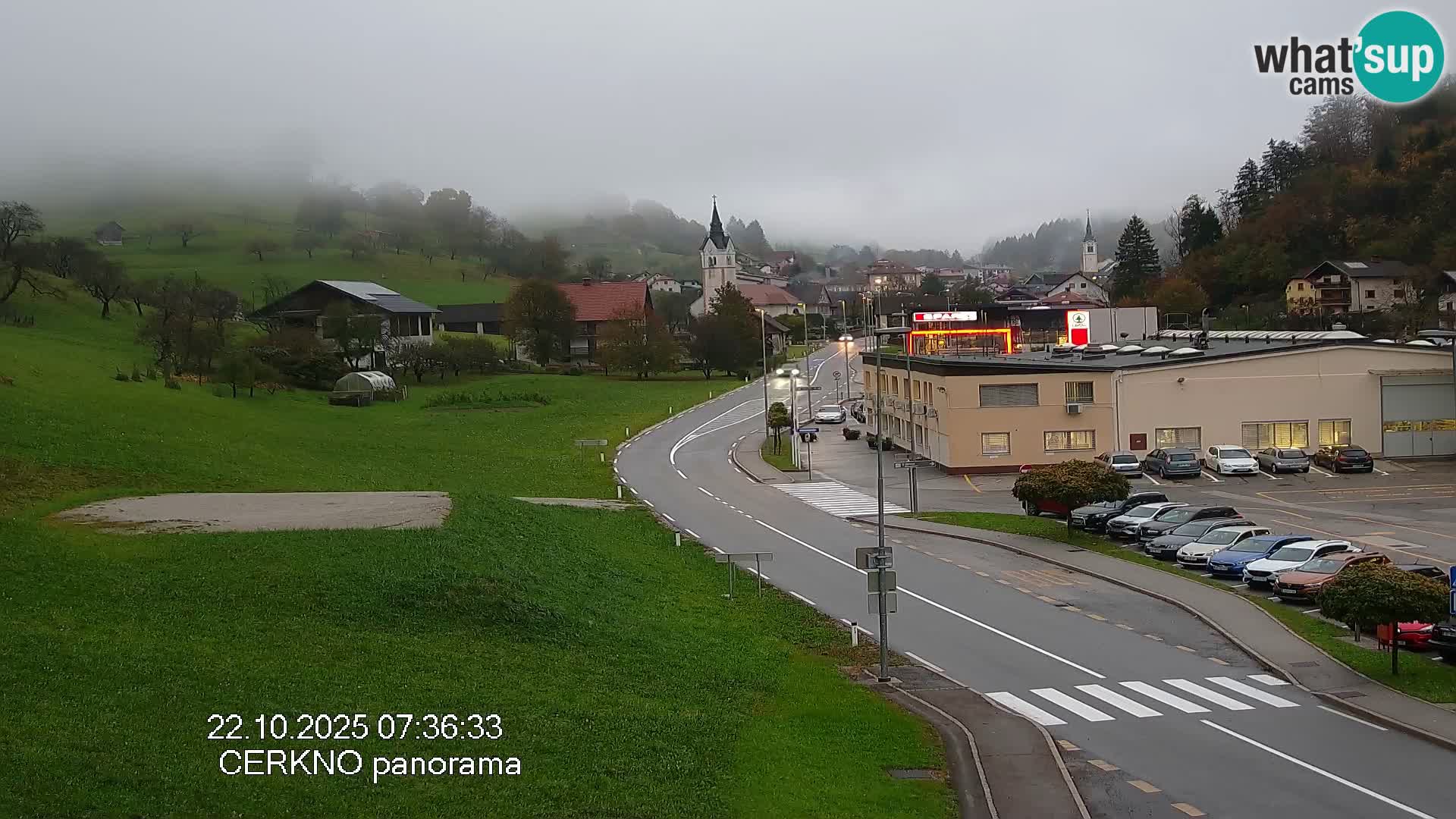 Cerkno city entrance Live Webcam