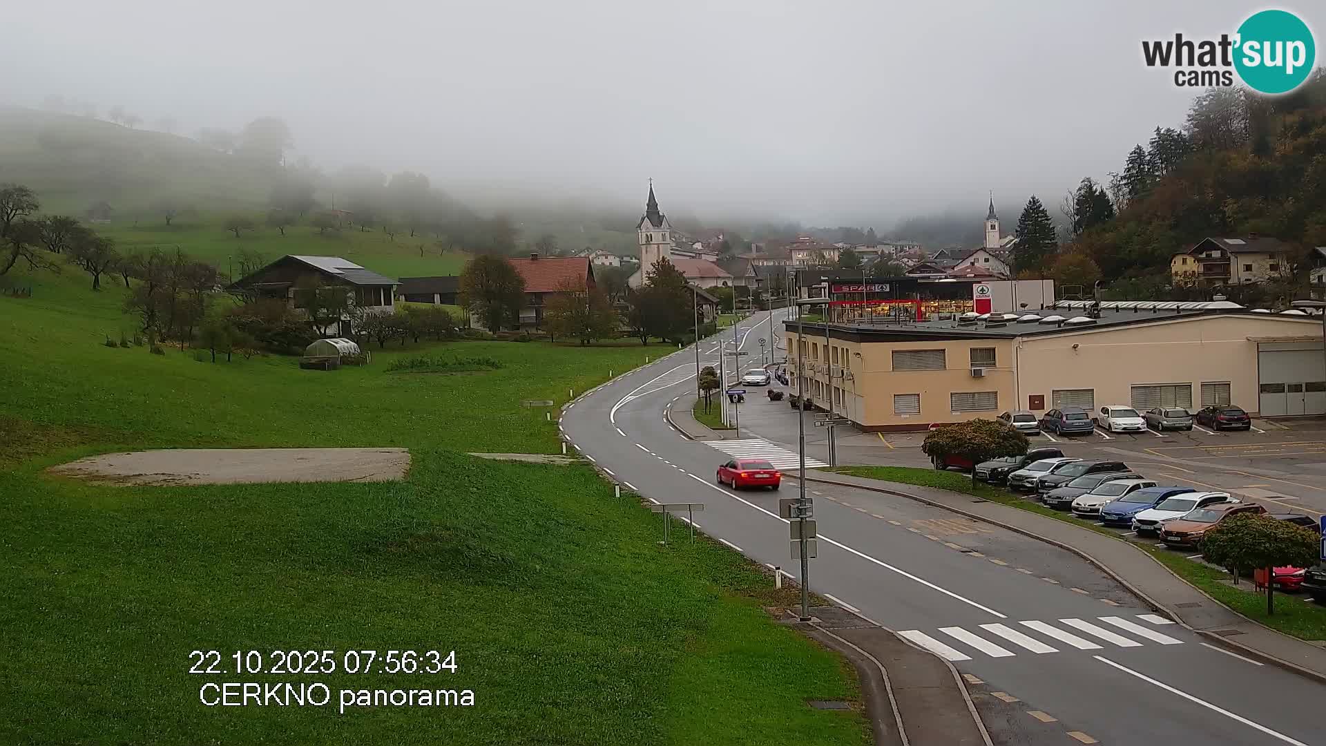 Cerkno entrada a la ciudad Webcam en vivo