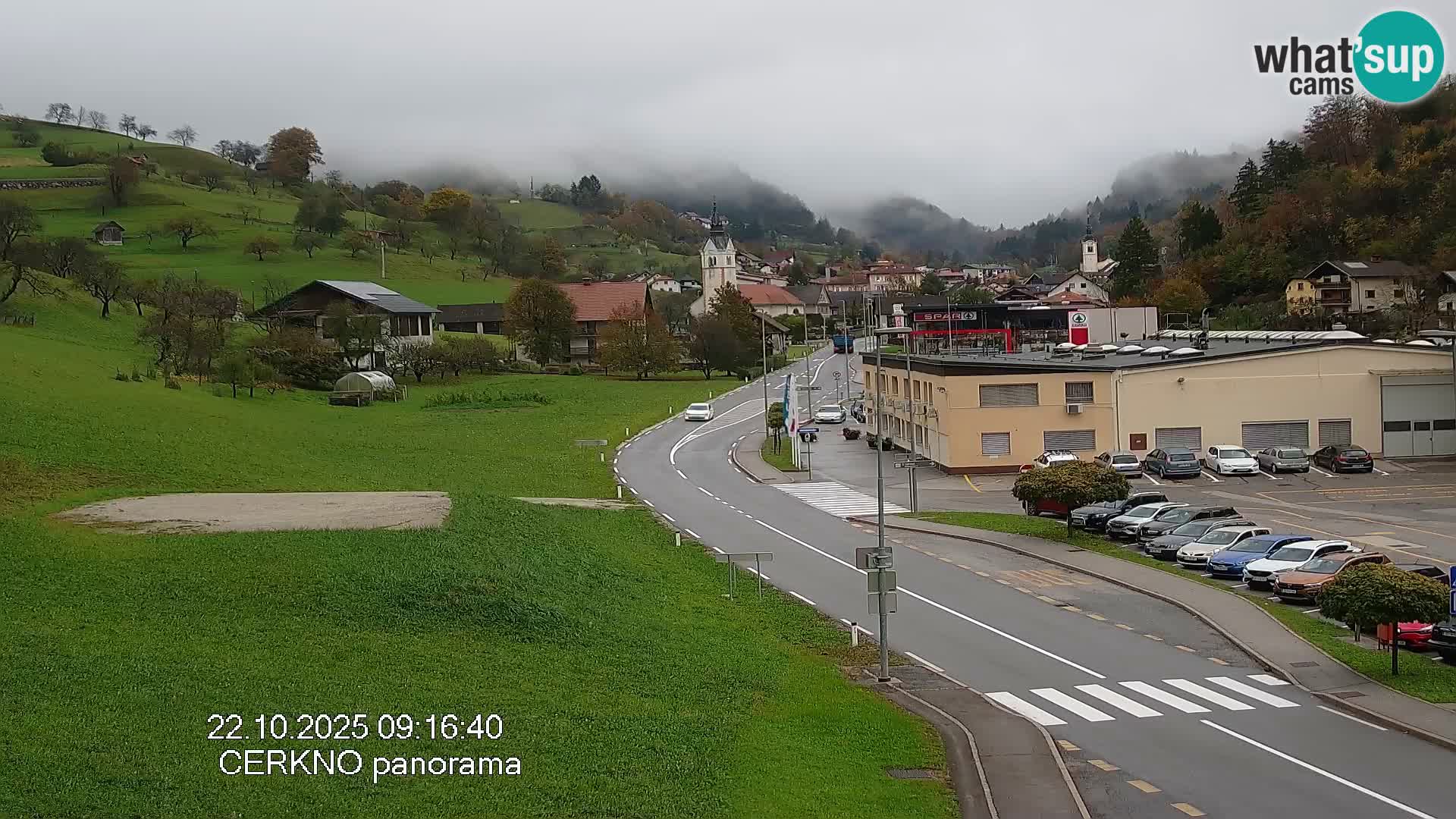 Cerkno city entrance Live Webcam