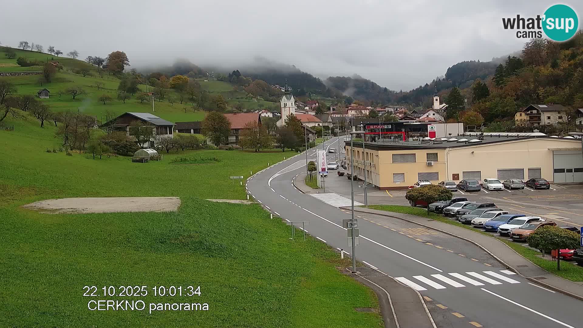 Cerkno city entrance Live Webcam