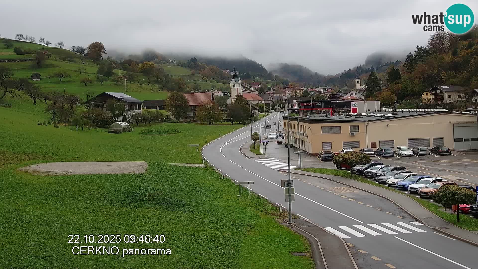 Cerkno city entrance Live Webcam