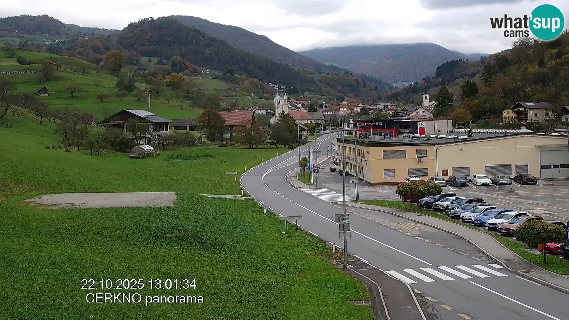 Cerkno city entrance Live Webcam