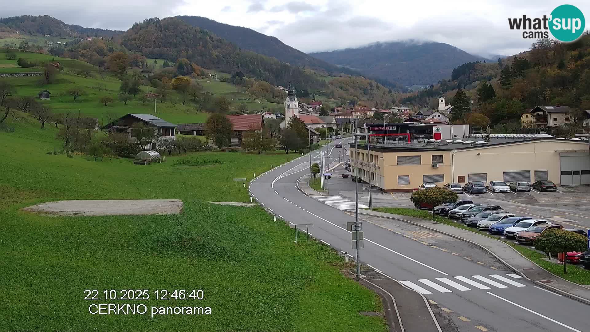 Cerkno city entrance Live Webcam