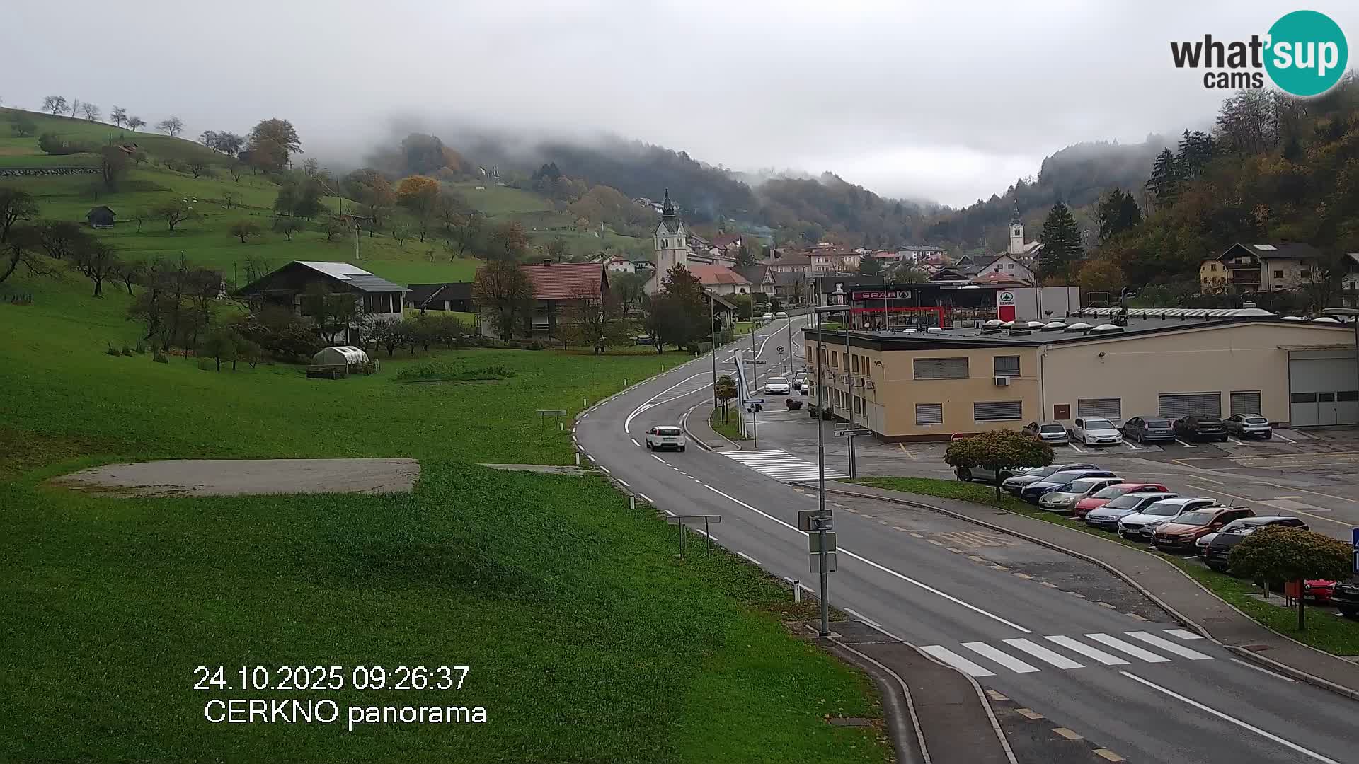 Cerkno entrada a la ciudad Webcam en vivo