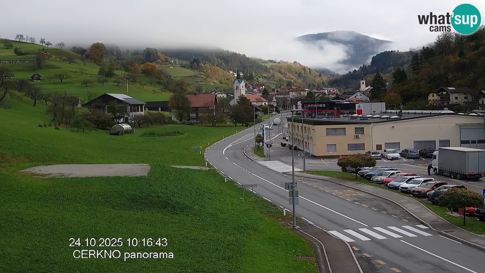 Cerkno entrada a la ciudad Webcam en vivo