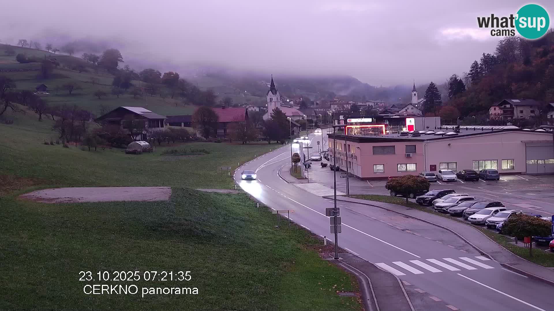 Cerkno city entrance Live Webcam