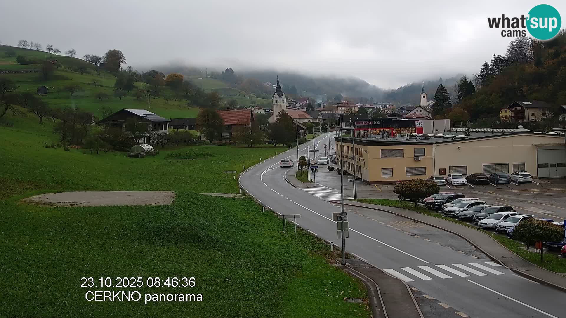 Webcam en direct – Entrée de la ville de Cerkno