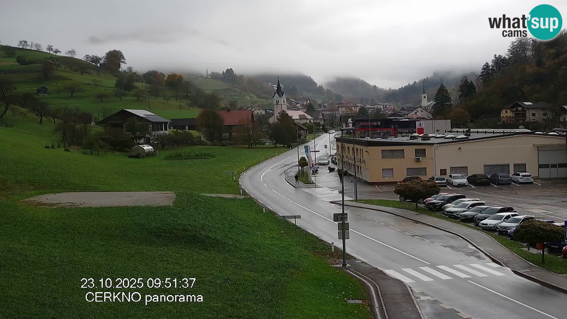Cerkno entrada a la ciudad Webcam en vivo