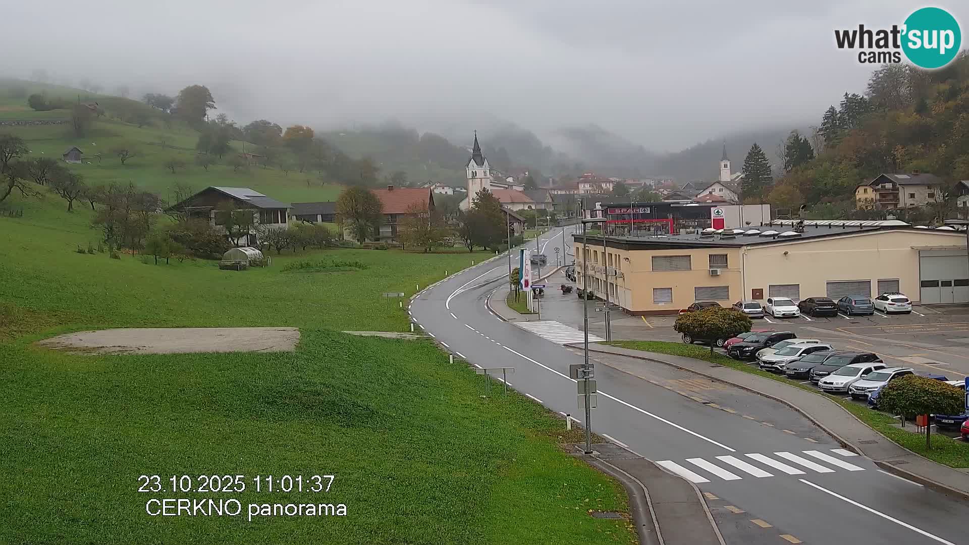 Webcam en direct – Entrée de la ville de Cerkno