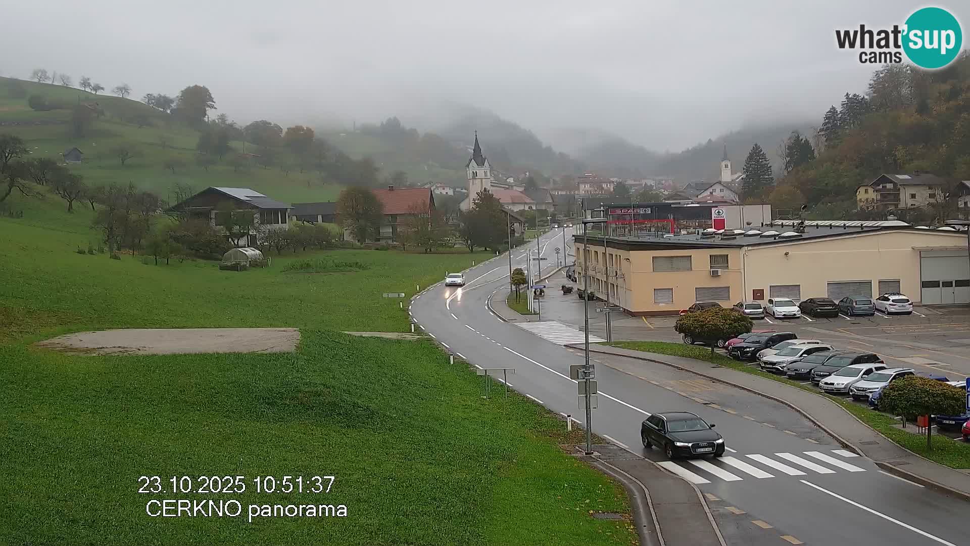 Cerkno city entrance Live Webcam
