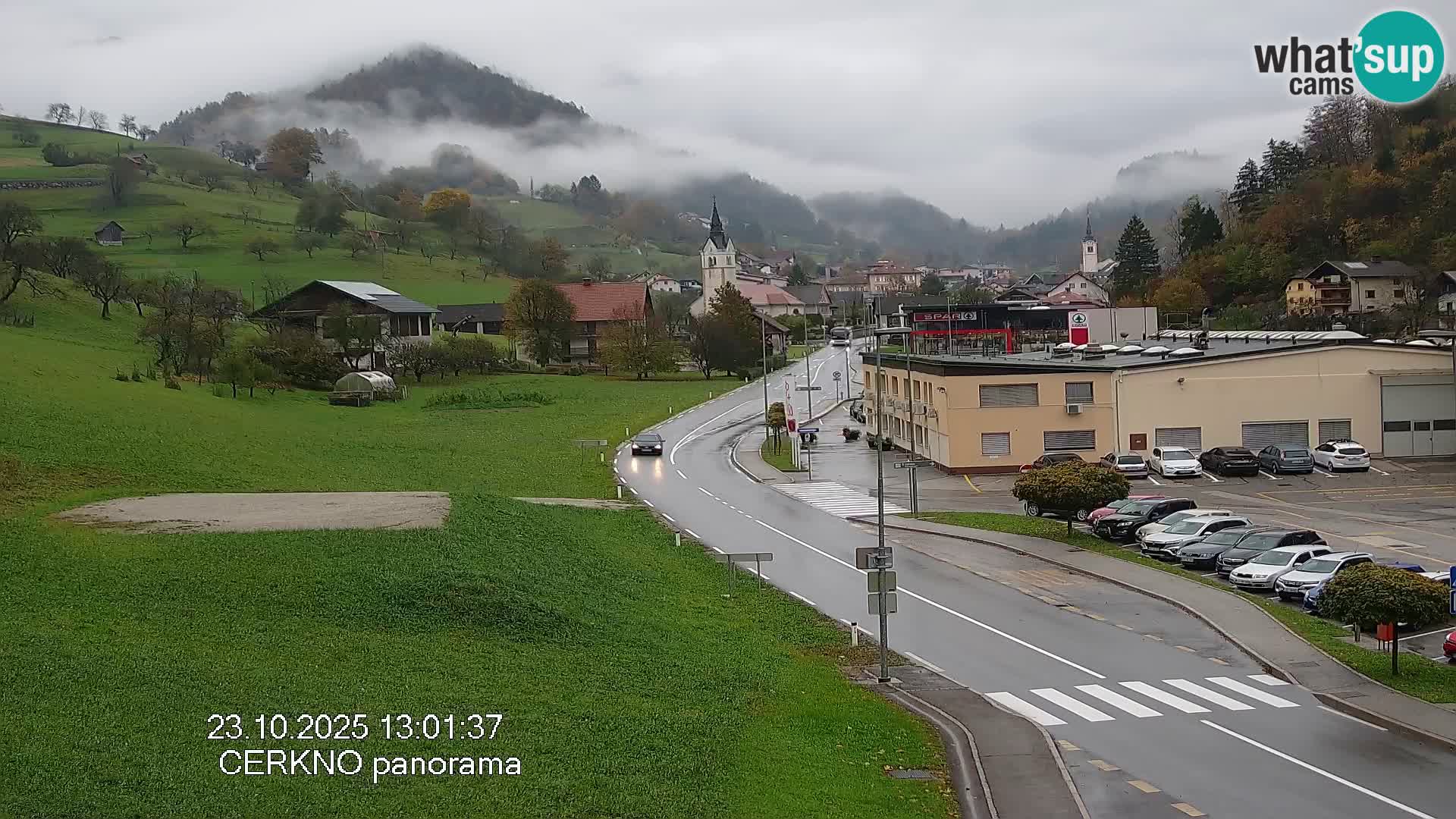 Cerkno city entrance Live Webcam