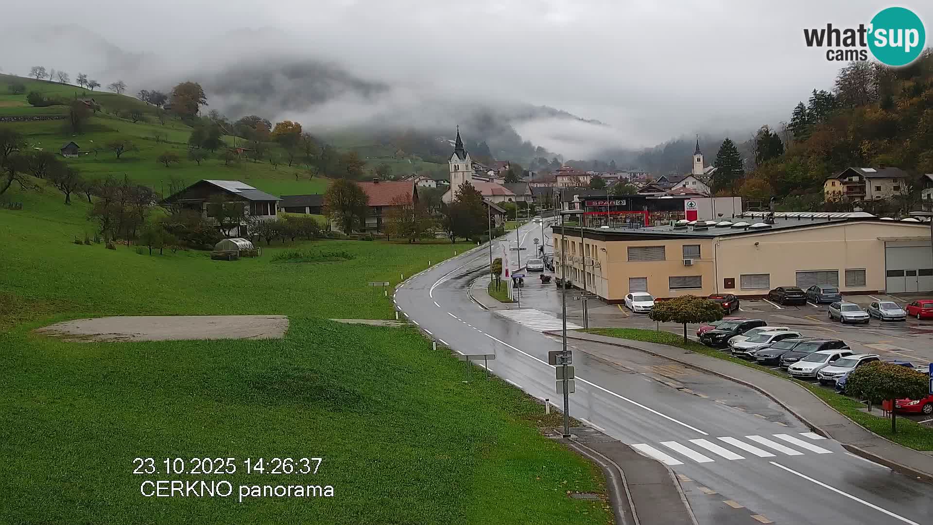 Cerkno city entrance Live Webcam