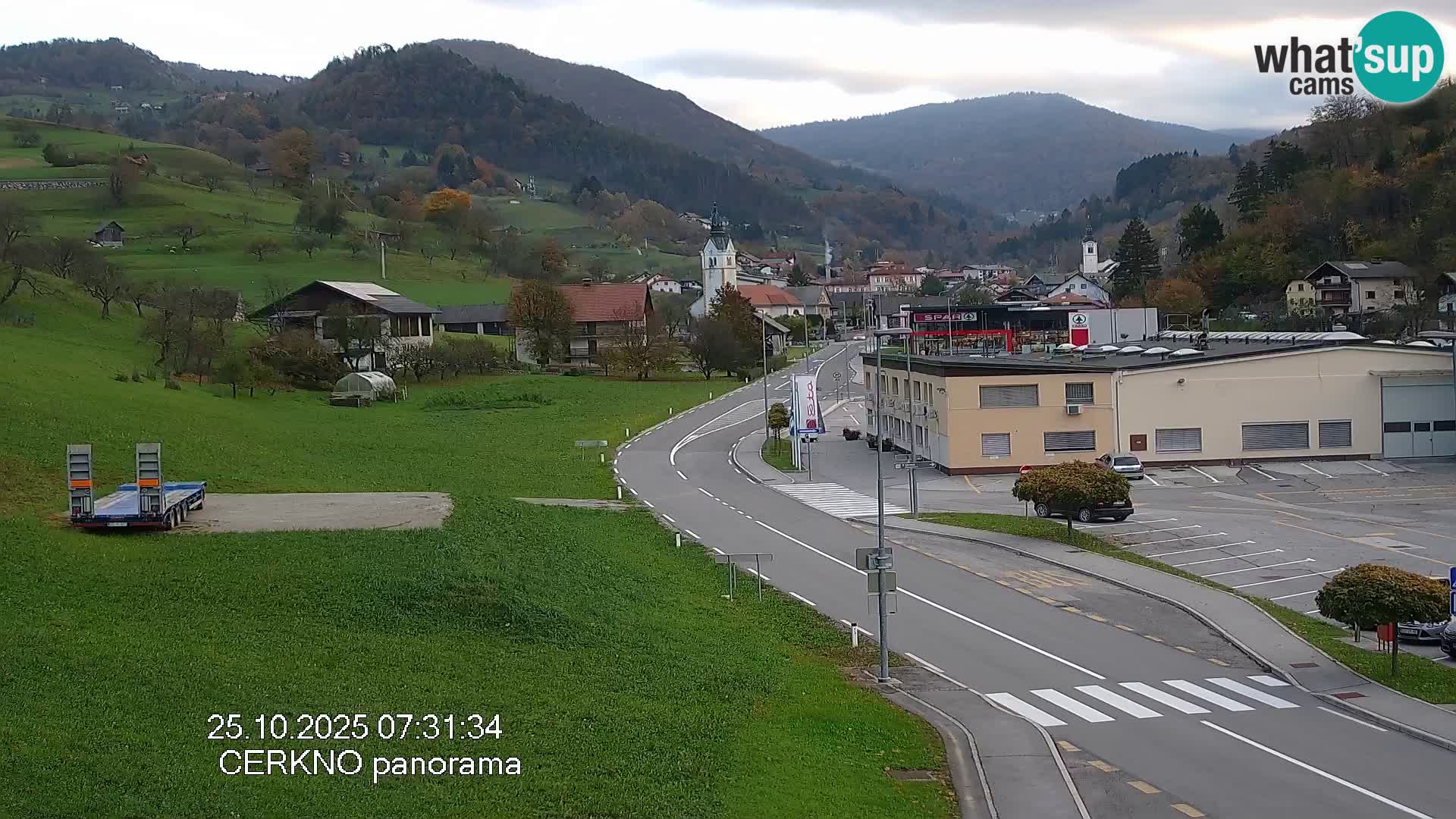 Cerkno city entrance Live Webcam