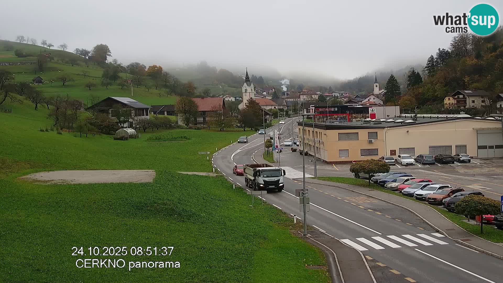 Cerkno city entrance Live Webcam