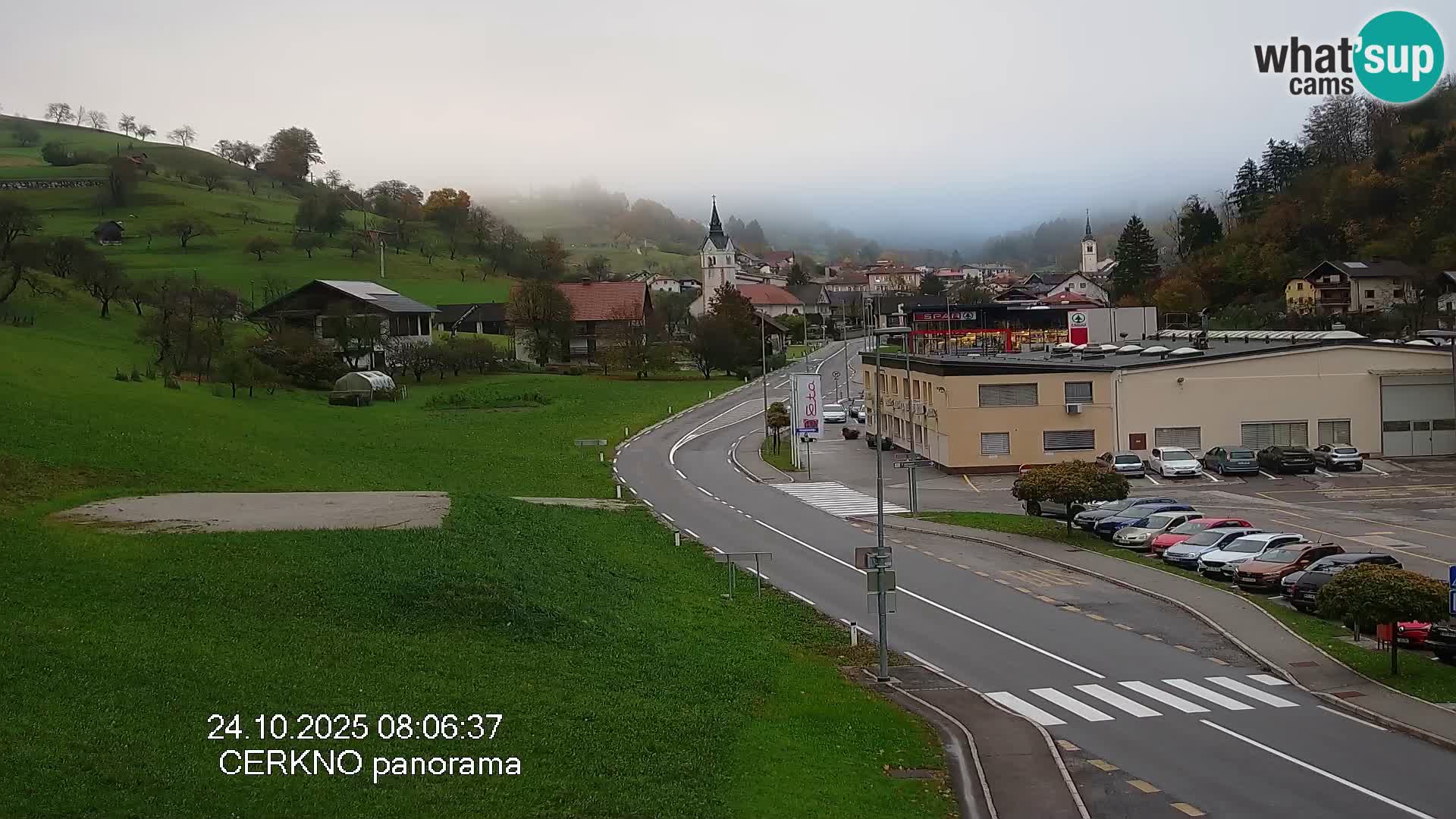 Cerkno city entrance Live Webcam