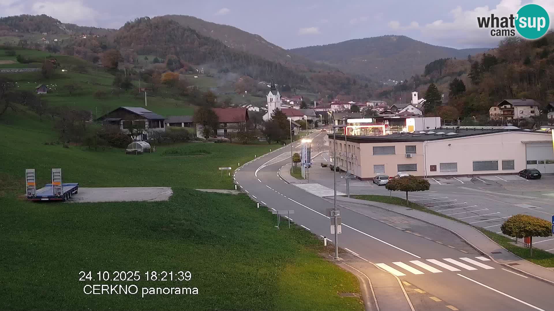 Cerkno entrada a la ciudad Webcam en vivo