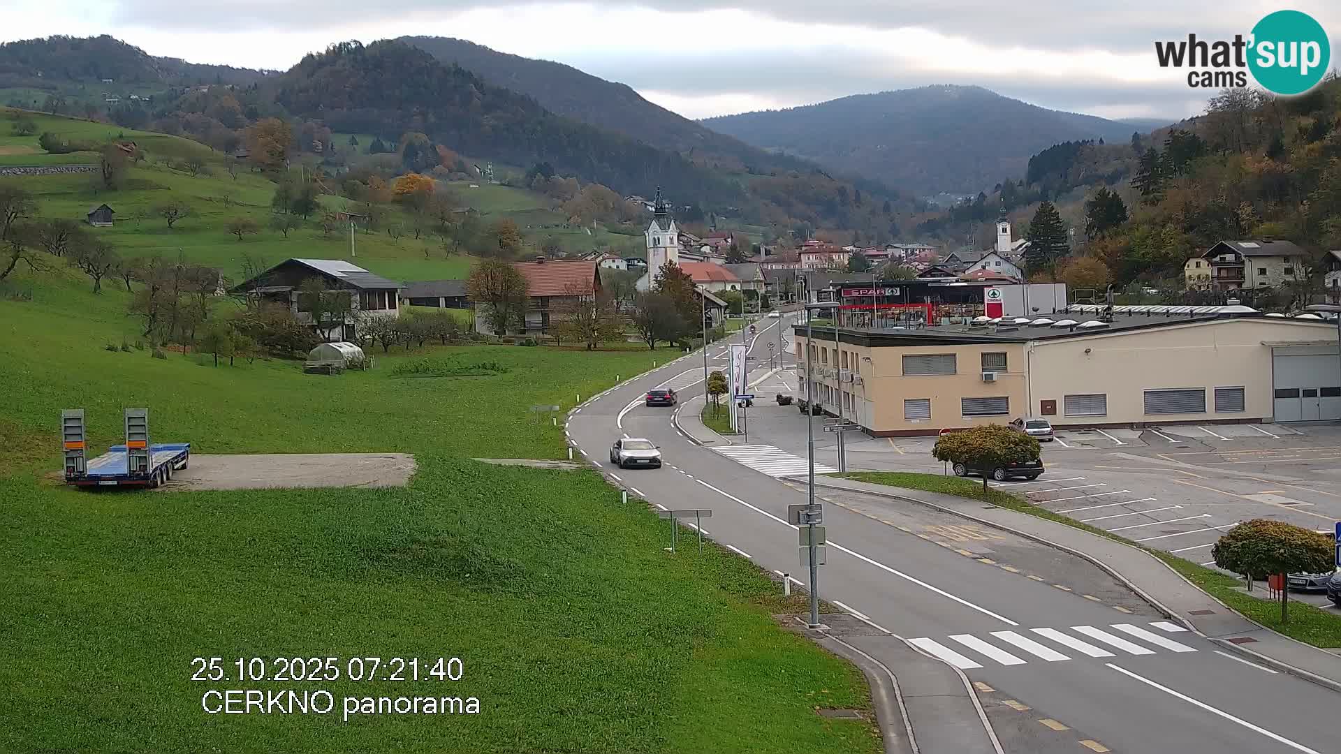 Cerkno city entrance Live Webcam