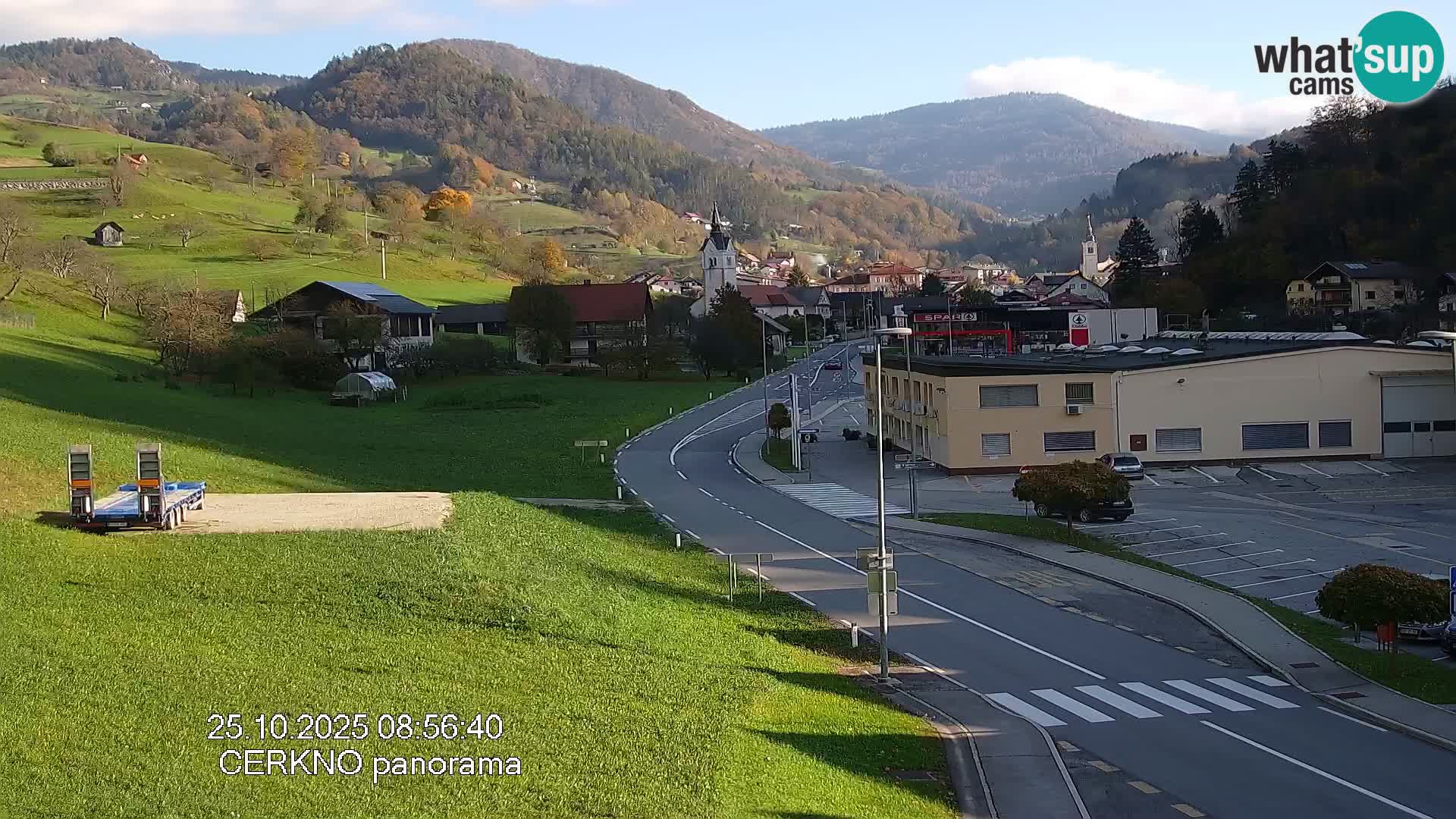 Cerkno city entrance Live Webcam
