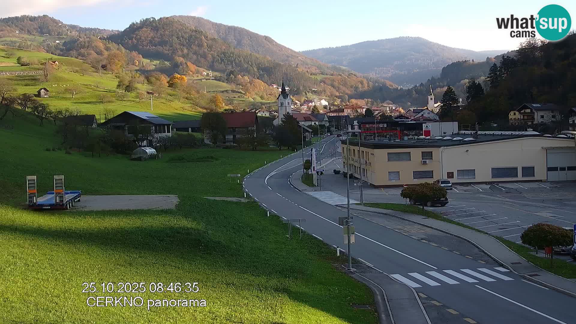 Cerkno city entrance Live Webcam