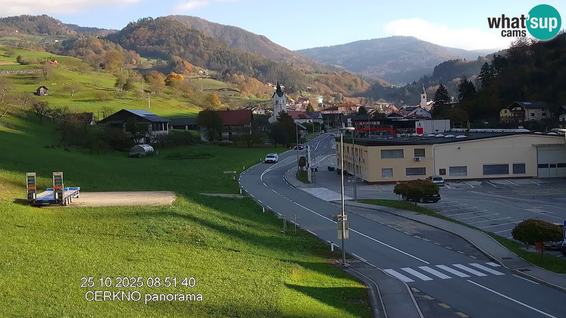 Cerkno city entrance Live Webcam