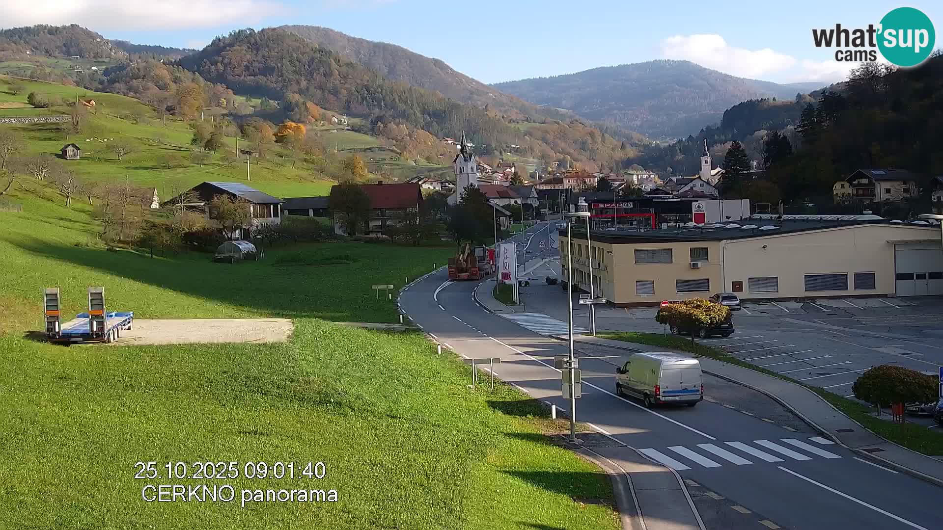 Cerkno city entrance Live Webcam