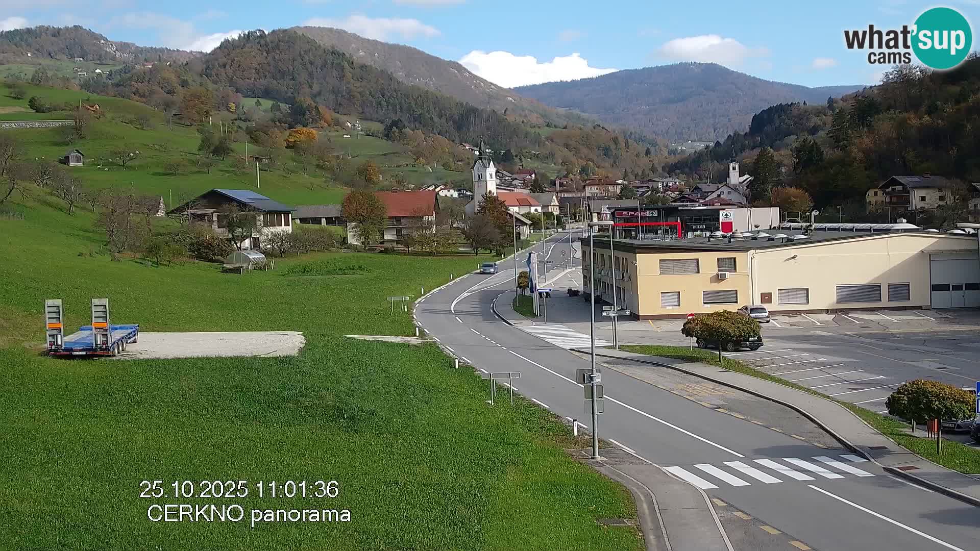Cerkno city entrance Live Webcam