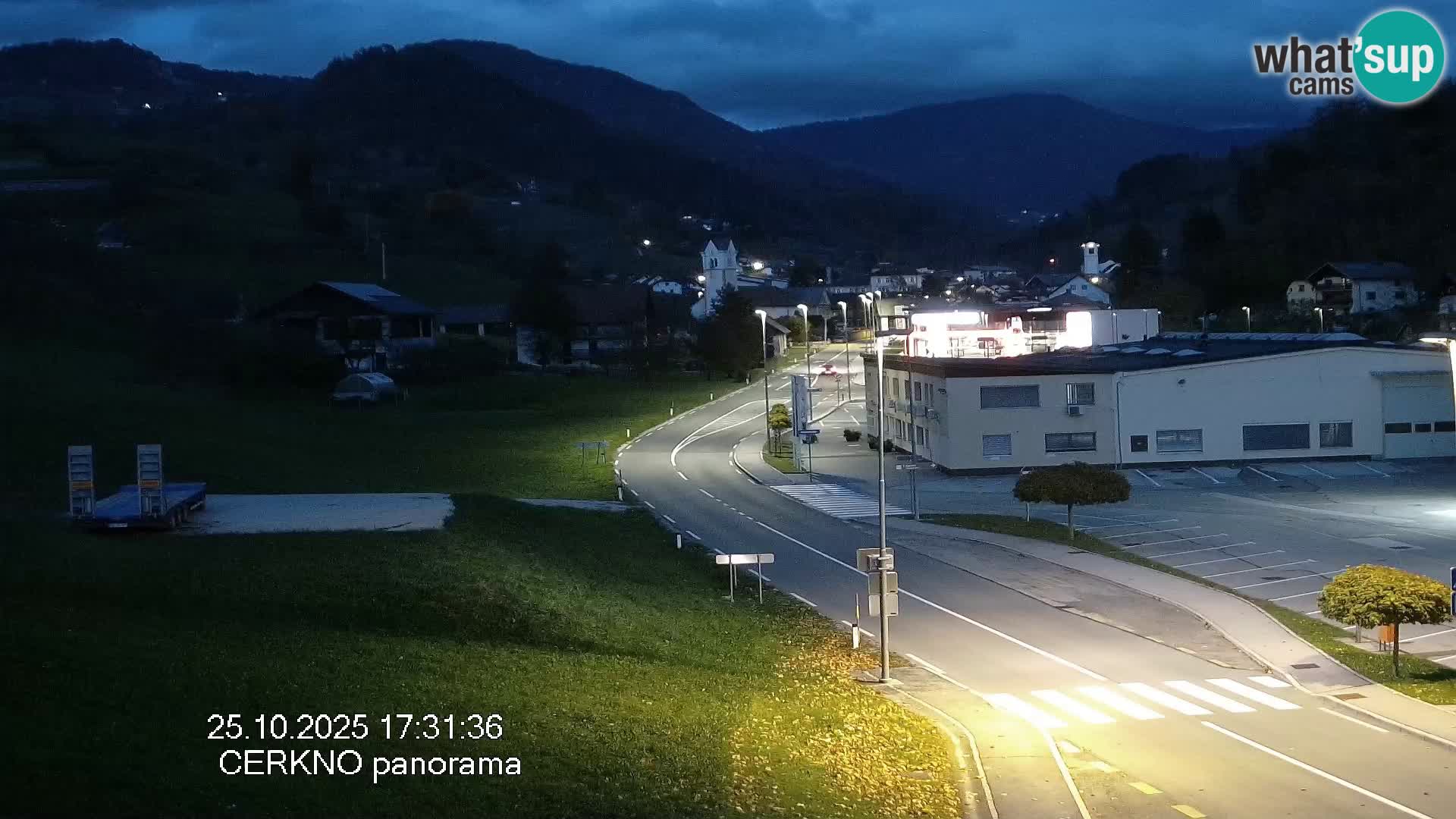 Cerkno entrada a la ciudad Webcam en vivo