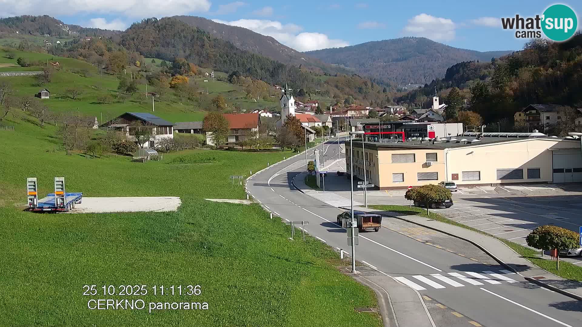 Cerkno city entrance Live Webcam