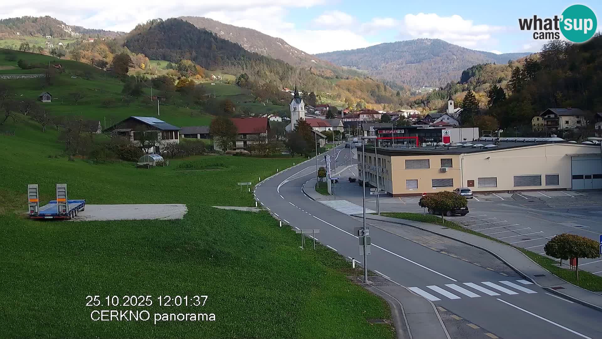 Cerkno city entrance Live Webcam