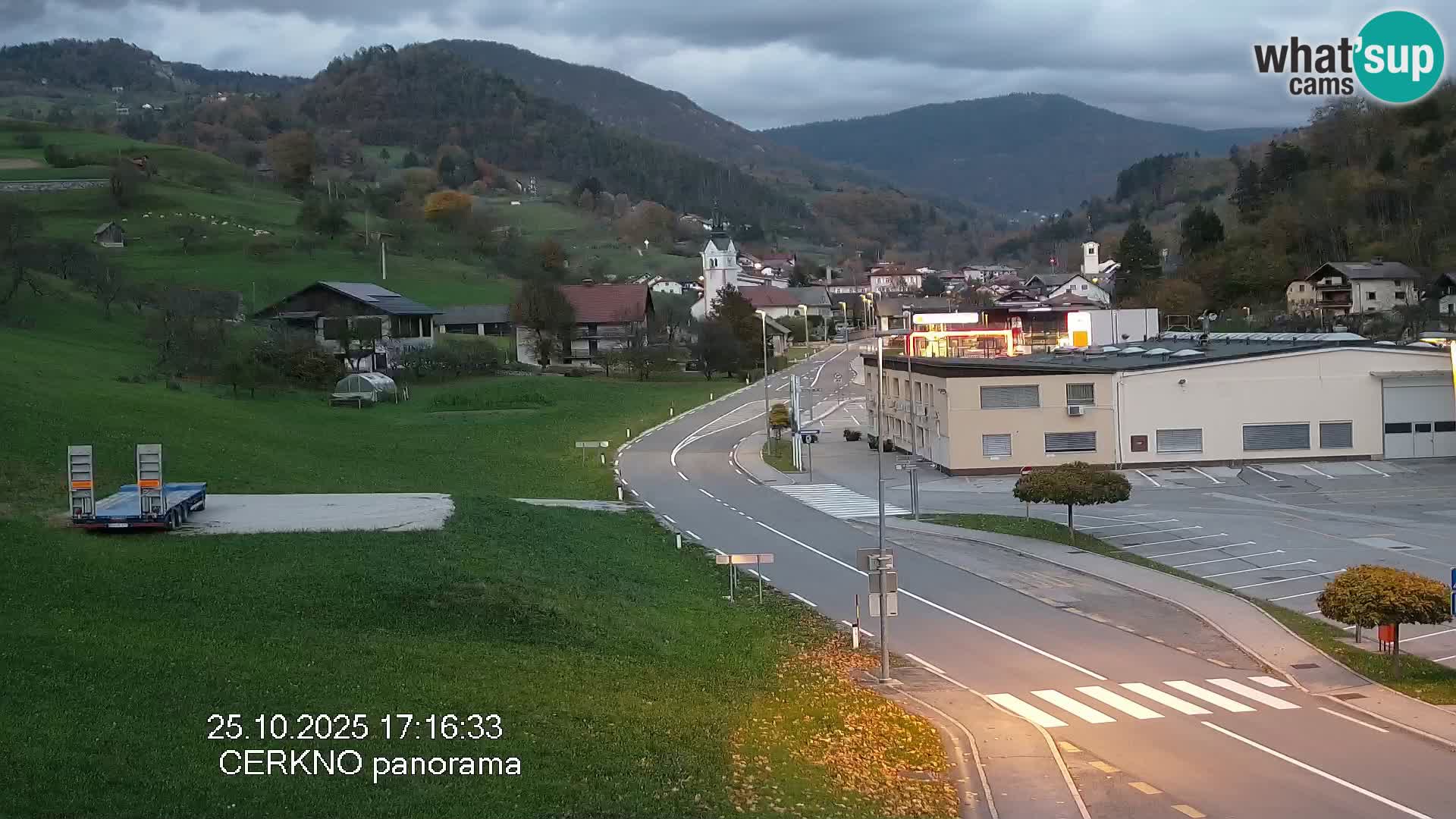Cerkno city entrance Live Webcam