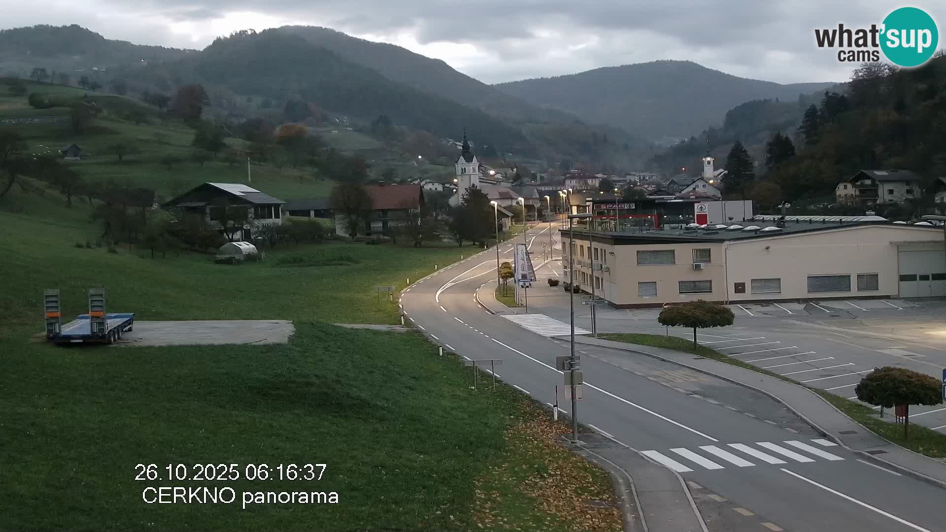 Cerkno city entrance Live Webcam
