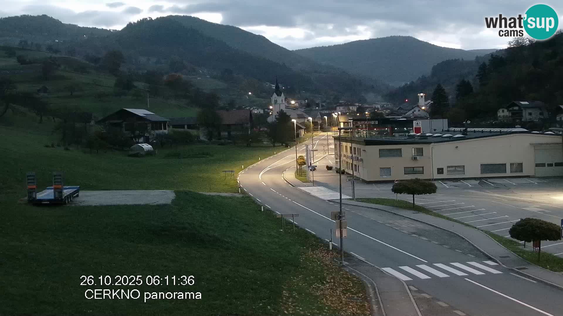 Webcam en direct – Entrée de la ville de Cerkno