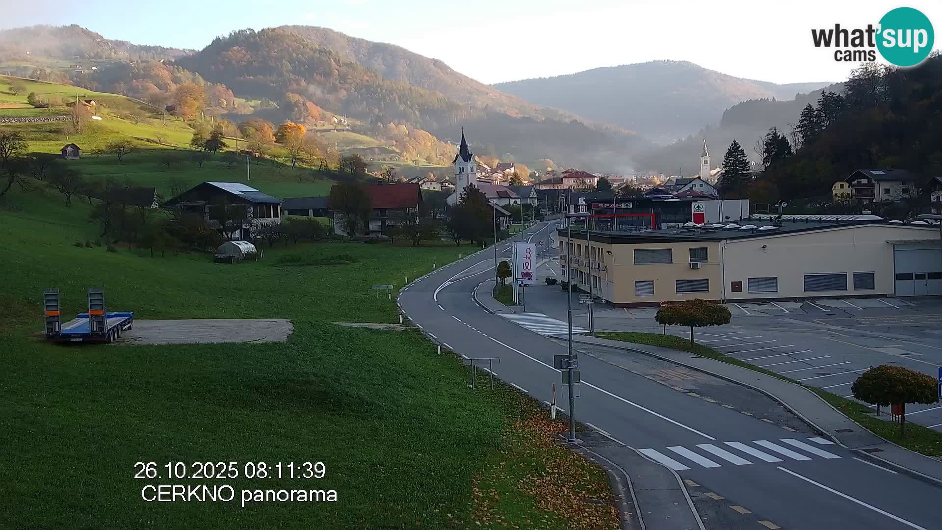Cerkno city entrance Live Webcam