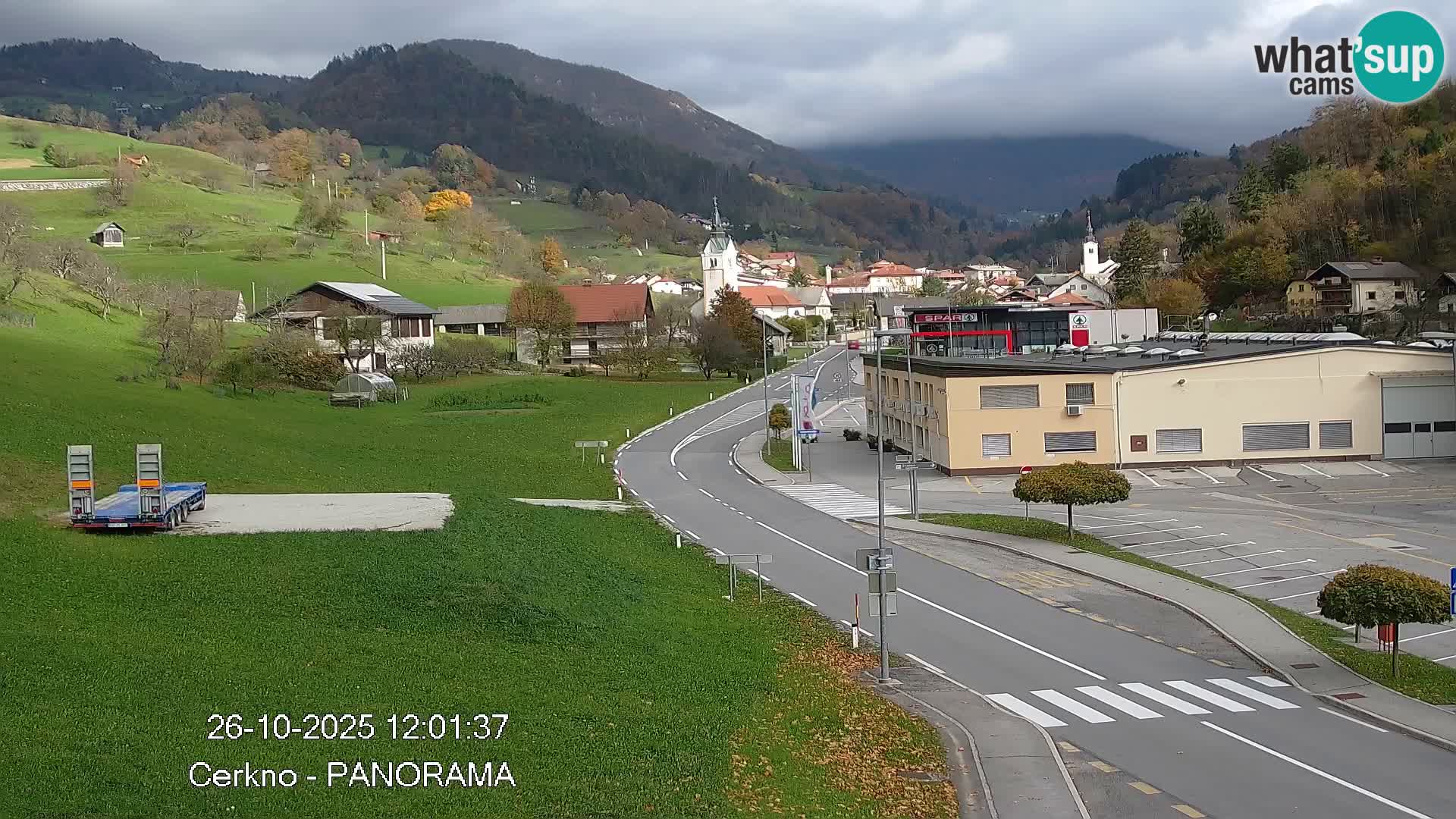 Cerkno city entrance Live Webcam