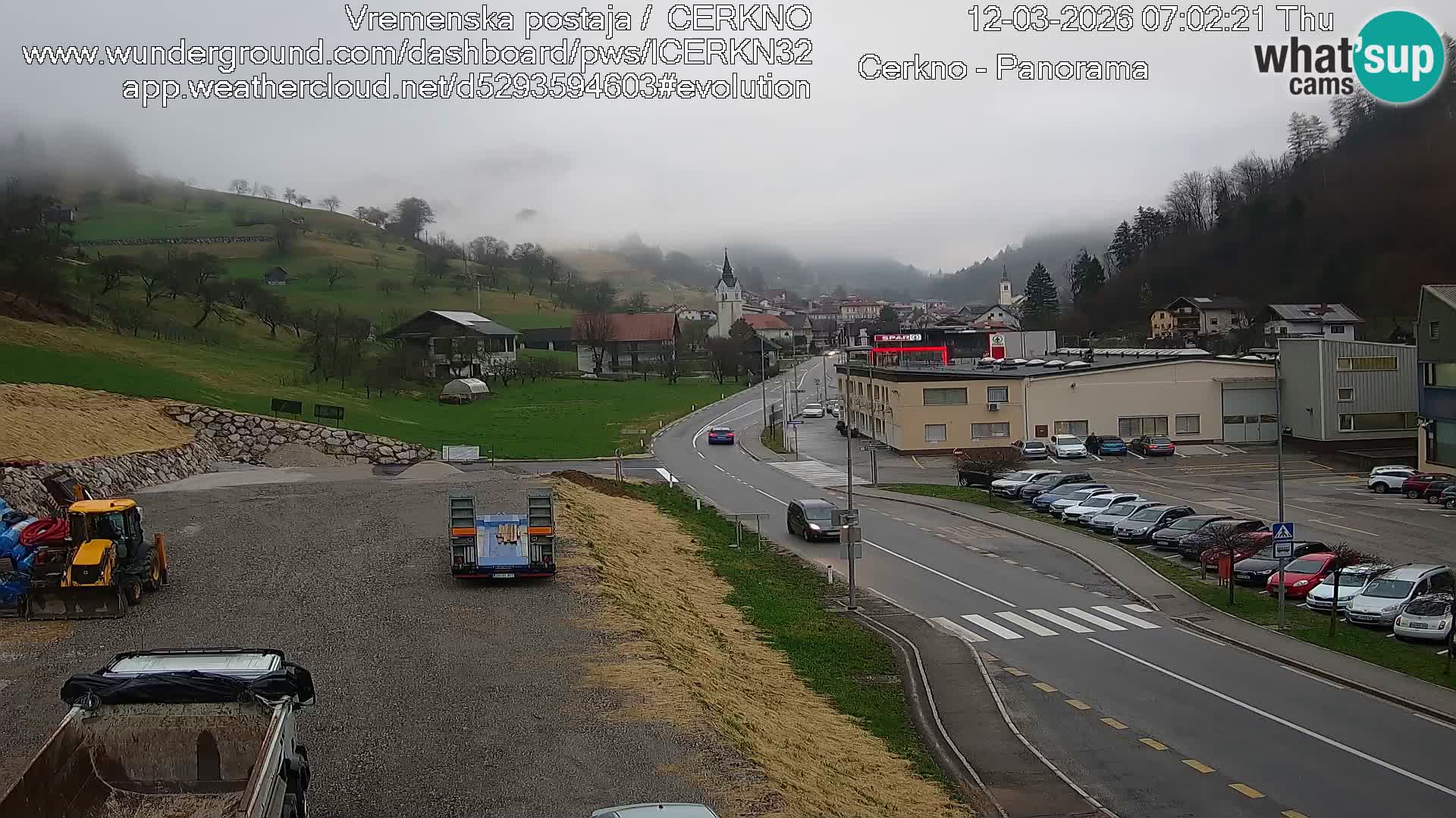 Webcam en direct – Entrée de la ville de Cerkno