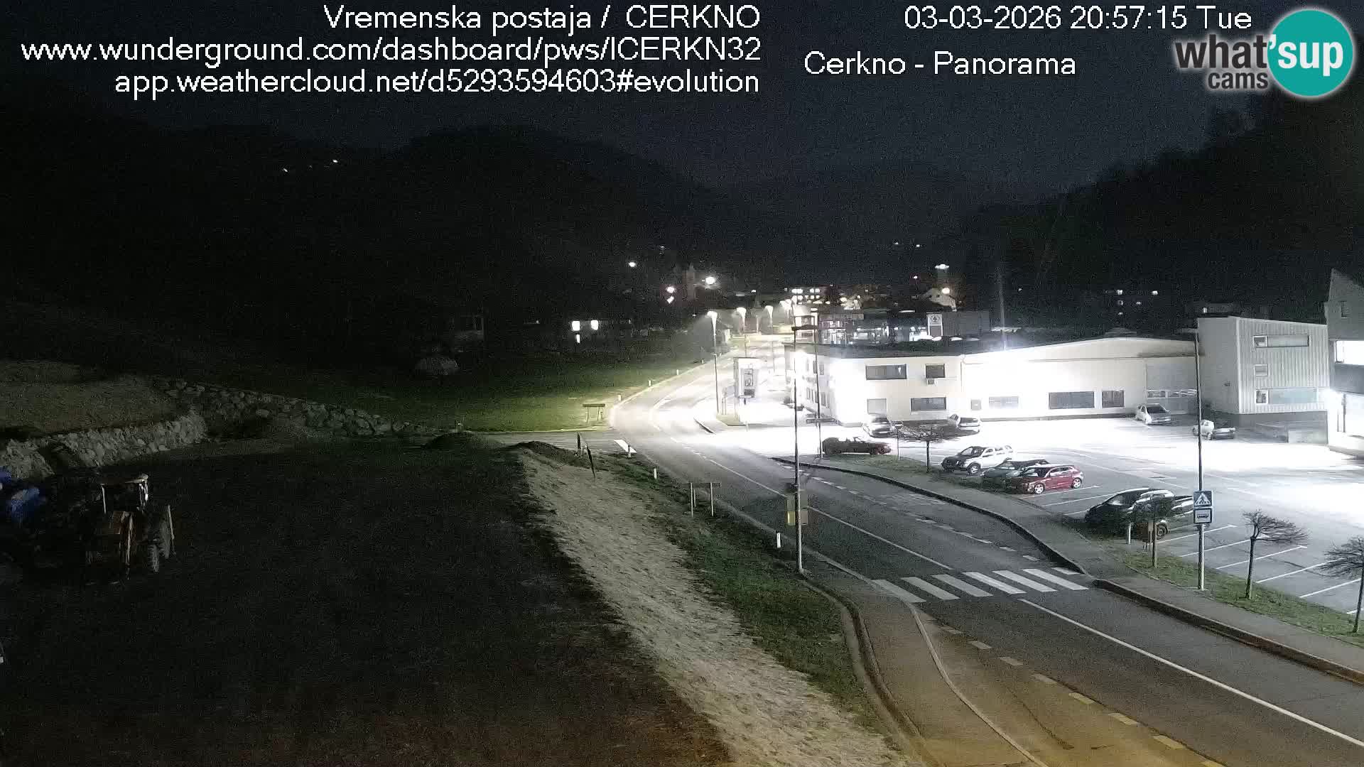 Cerkno city entrance Live Webcam