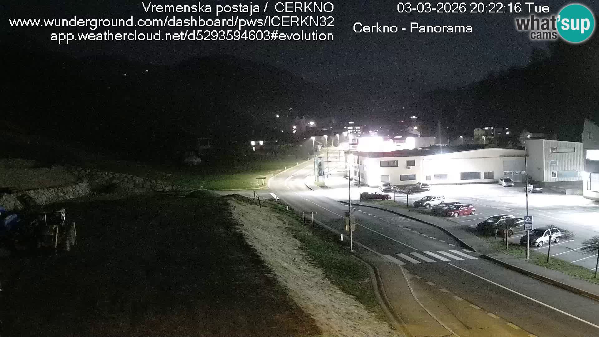 Cerkno city entrance Live Webcam